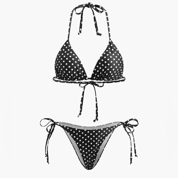 Commense Other - Polka Dot Tied Bikini Set